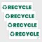 Fuel Stickers Recycle Sticker for Trash Can: Garbage Can / Trash Binn -Outdoor Rated, Heavy Duty, 6''x2'', 4PK Z-462RECYCLE-4PK - alternate 1